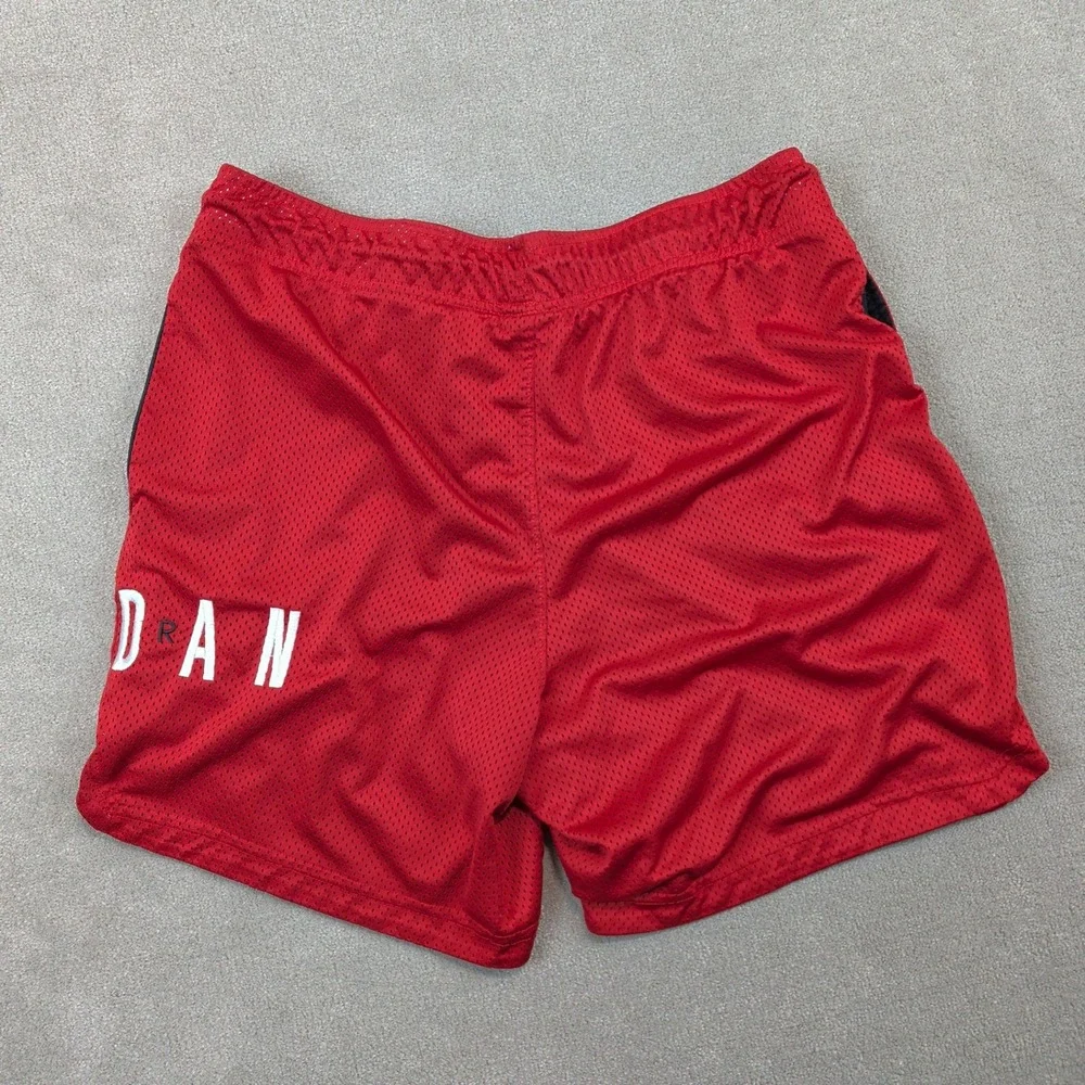Jordan Mesh Basketball Shorts Mens Large Red Black Jumpman Athletic CV3098-687